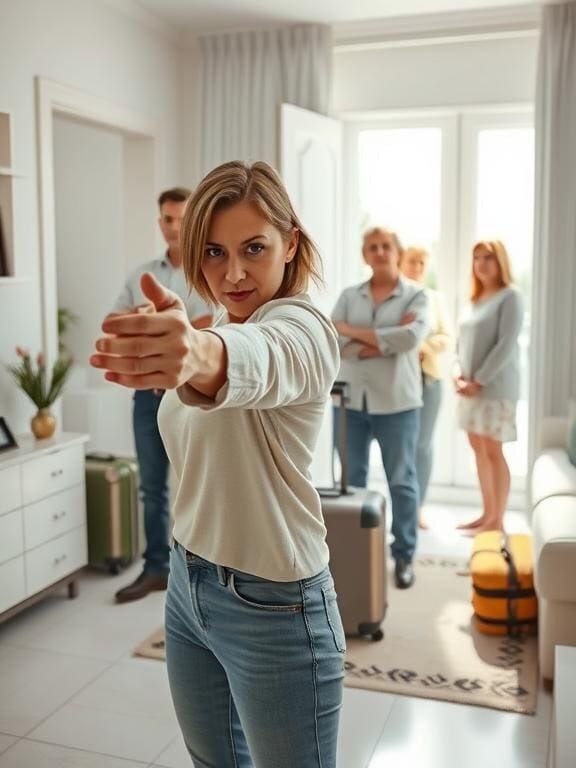 — У нас коммуналка! — шипела Дарья, выгоняя наглых гостей, въехавших с чемоданами в её квартиру без спроса