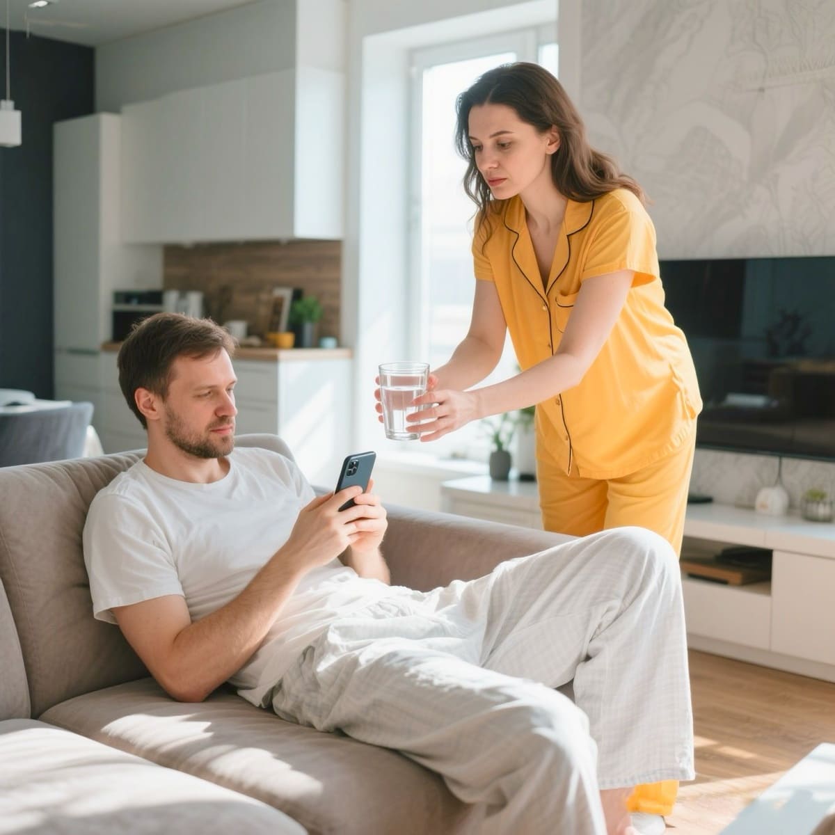 Надоело быть прислугой в собственной квартире, пришлось выгнать мужа из дома