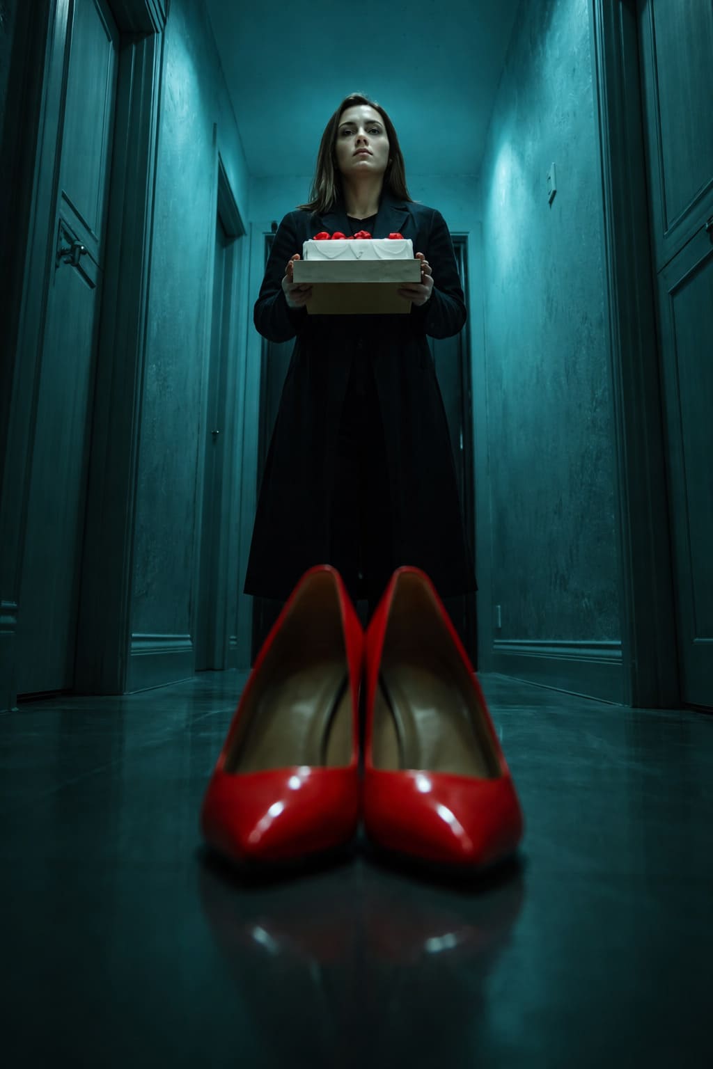 Красные туфли в прихожей