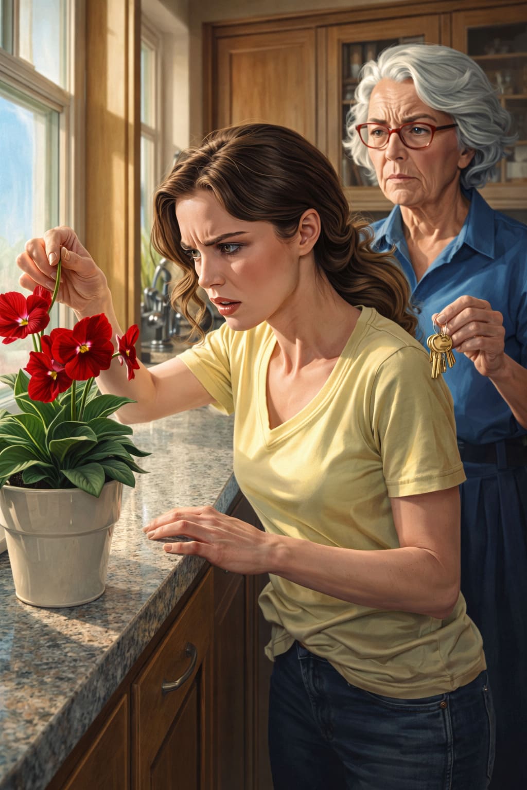 Невестка застала свекровь в своей кухне и