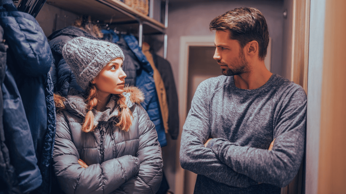 — Ты при каждой ссоре указываешь мне на дверь и кричишь: «не нравится — уматывай»! Я устала жить на чемоданах в страхе, что меня выгонят! Я